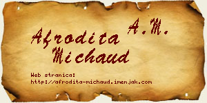 Afrodita Michaud vizit kartica